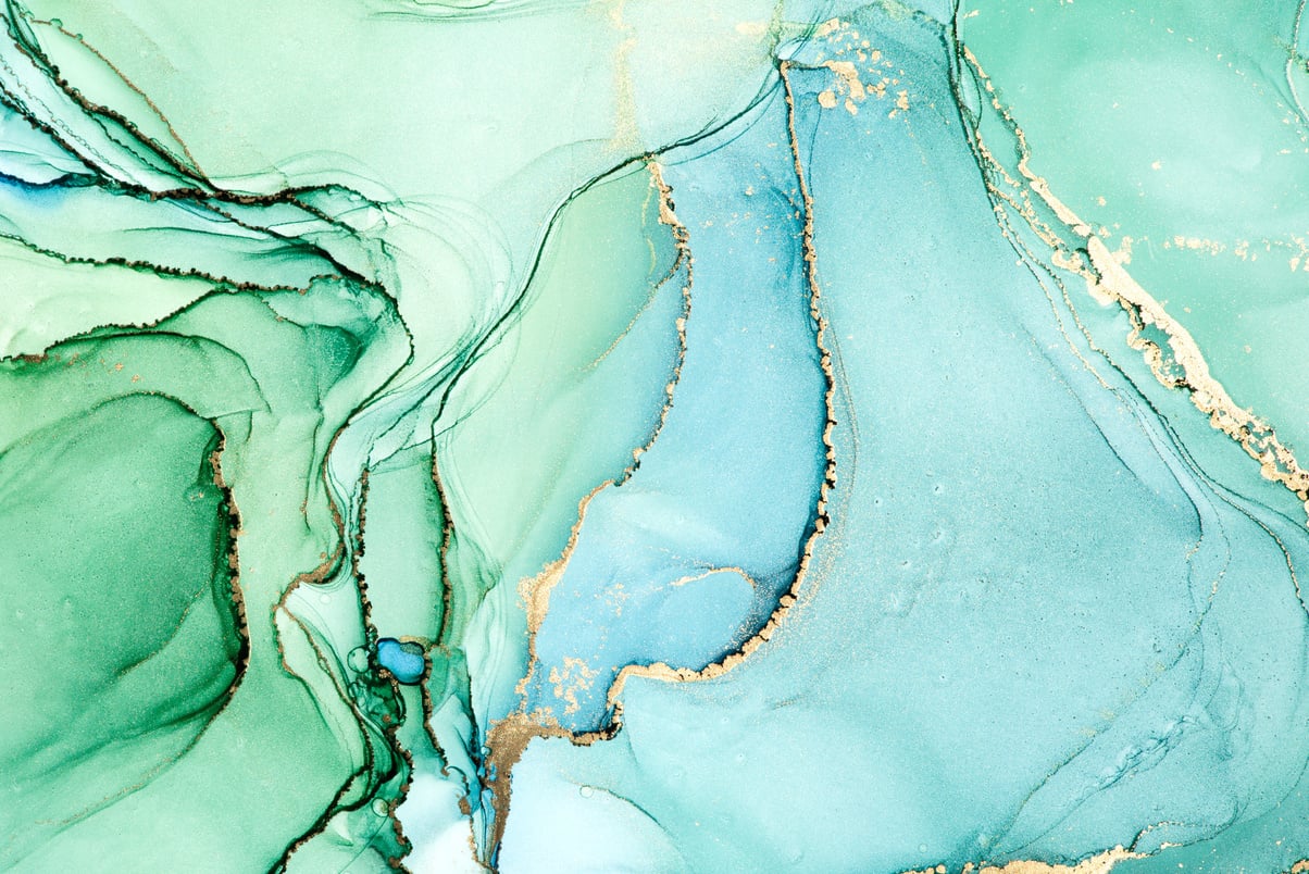 Abstract Green Watercolor Wallpaper