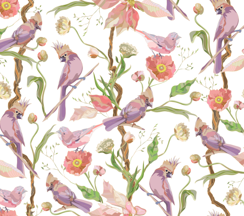 Birds in Pastel